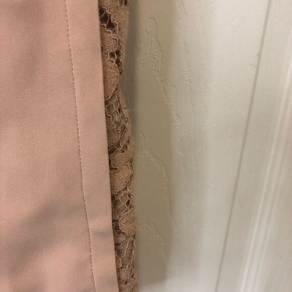 Rebecca Taylor pink midi Bermuda shorts with side lace detail, size 4 - Picture 12 of 13